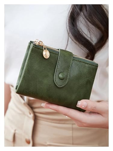 Wallet for men Minimalist Women's Wallet Short Three Layer Large Capacity Double Zipper Card Holder ID Card Credit Bank Card Holder Money Bag Small wallets(Brown)2