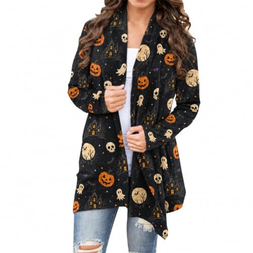 Image of Oil Painting Shirt Van Gogh Gift Starry Night Long Open Front Cardigans for Women Long Sleeve Clothing Lightweight Sweater