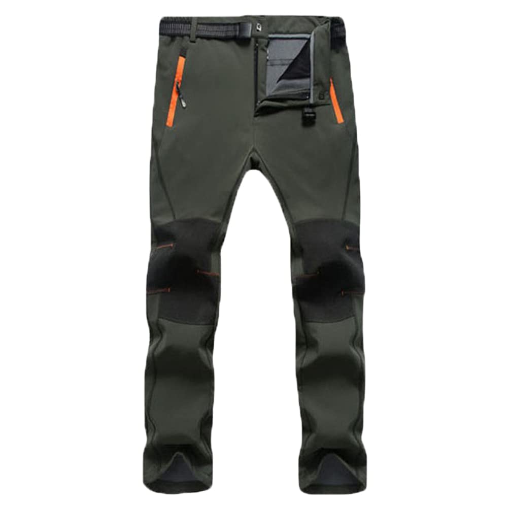 Unisex Softshell Pantalones de Montaña Senderismo Impermeables Outdoor Termico Pantalones Funcionales con Forro Polar Pantalones de esquí Pantalones de Trekking