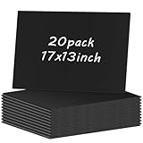 20 Pcs Black Poster Board Corrugated Plastic Board for Projects Art Crafts Blank Yard Signs Corrugated Plastic Sheets, IKAYAS 17 x 13 Inches White Blank Yard Signs Outdoor Corrugated Plastic Signs
