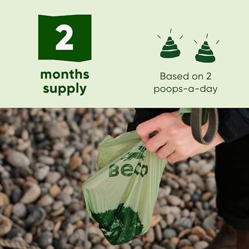 Image of Beco Pets Beco Bags - 120 Large Unscented Poop Bags for Dogs - Eco-Conscious and, 2.6 x 2.8 x 5.9 inches