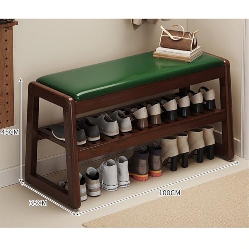 Banc à chaussures d'entrée avec étagère multicouche stable