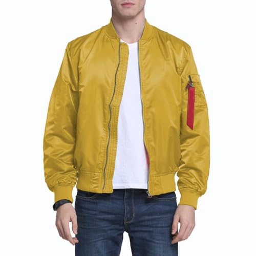 Image of CORIRESHA Mens NASA Embroidery Badge Slim Fit Bomber Jackets Zipper Windbreaker