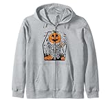 Photo Gallery skeleton pumpkin halloween coffee felpa con cappuccio Photo Gallery skeleton pumpkin halloween coffee felpa con cappuccio