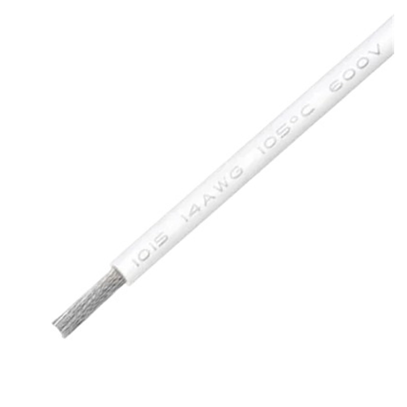 Cable electrónico de Cobre estañado con Aislamiento de PVC, Cable electrónico UL1015 de 1/5M for iluminación de lámpara, 12, 10, 8AWG(White,5m 10AWG)