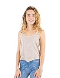  Coline - Top Femme Coupe asymétrique - Couleur : Beige - Taille Unique