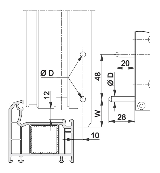 Winkhaus Corner Bearing Repair Corner Bearing for Windows and Balcony Doors (Silver) - Image 3