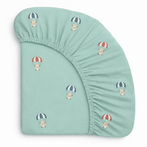 Ababy Custom Size Baby Fitted Sheet for Baby Boy or Girl – Jersey Cotton Printed Crib, Bassinet, Cradle & Toddler Mattress – Soft Stretch Fabric, Pattern Designs (Little Bear)