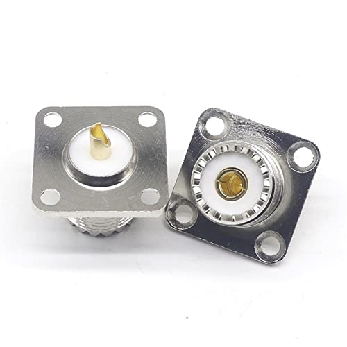 Conector UHF hembra a UHF hembra SL16-KFD con brida de placa cuadrada para panel 6