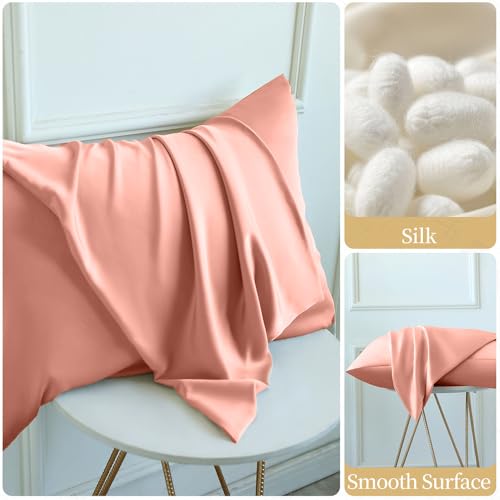 Mulberry Silk Pillowcase for Hair and Skin with Hidden Zipper,Soft Breathable Smooth Both Sided Natural Silk Pillowcase Beauty Sleep Silk Pillow Case Gifts for Women Men(20" X 30inch Queen,1Pcs) - image 6