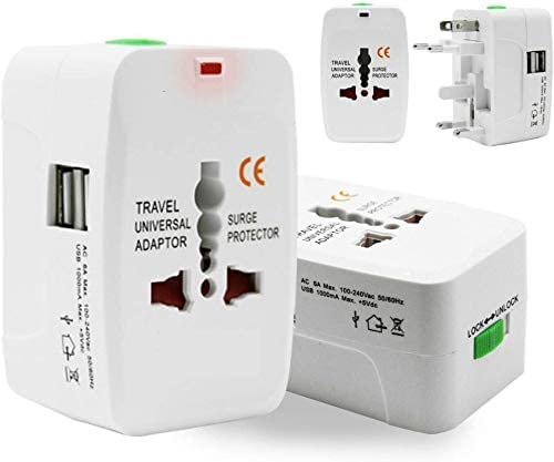 Aravli All in One USB Universal International Travel Adapter Plug with 125V 6A,250V Electrical Protected for Laptops, Cameras Supports Over 150 Countries Including US, AUS, NZ, Europe, UK - White-picture-12