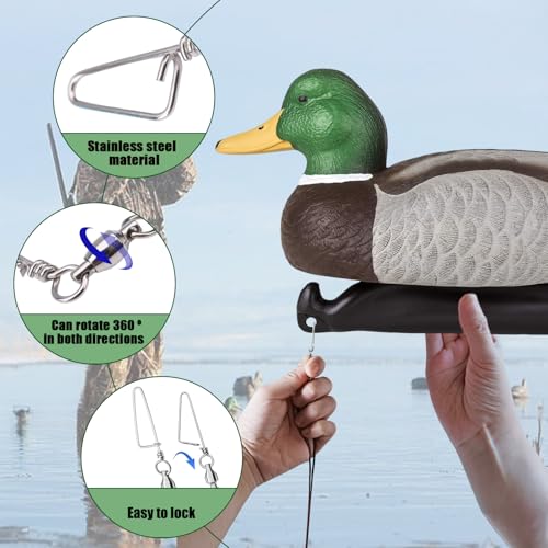 image for Vecacosic Texas Duck Decoy Rigs Weights Tangle Free Duck Hunting Decoy