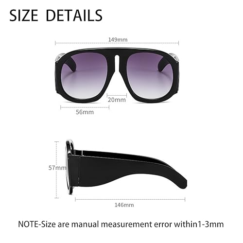 Fashion Big Round Shape Oversized Shades Sunglasses2