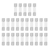 QUARKZMAN 25 Stück Sicherung 25A Feinsicherung Glassicherung Sicherungen Schnelle Glasrohrsicherung Kit 5x20mm