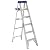 Louisville Ladder Louisville AS2100, 250 lb, 3 in Width X 3 in Depth Non-Conductive Rail, 5 Rung 6-Foot Aluminum Step Ladder, 250-Pound Capacity, AS2106, 6-Feet
