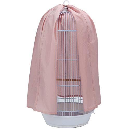 PJDDP Housse De Cage À Oiseaux Ronde Universelle en Nylon Épais, Housse Cage pour Reptiles Et Perroquet,Housse Oiseaux Accessoires,Bonne Nuit Cage À Oiseaux, Housse De Protection,Rose Cover