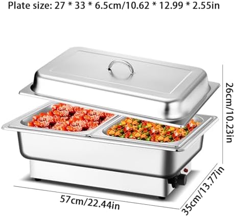 Calentador de Buffet Eléctrico con Tapa, Acero Inoxidable miniatura 2