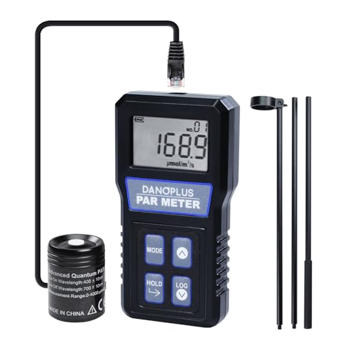 DANOPLUS PAR Meter, Par Meter for Reef Tank IP68 Waterproof Aquarium PAR Meter, 400-700nm Spectral...