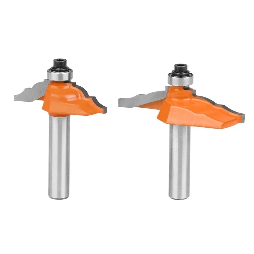 4 Pezzi Set Frese Legno, Codolo Acciaio Carbonio Ø8Mm, Con Cuscinetto | Frese di linea durevoli