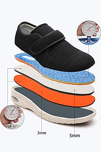Miniatura 2 de Diabetic Shoes for Women Width X-Wide Shoe for Elderly Women Wide Shoes for Women Walking Shoes Adjustable Closure Breathable Lightweight Non Slip