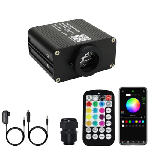 Image of AMKI 16W Twinkle+Sound Mode RGBW Light Source Engine Driver Remote /APP Control Starlight Box Motor for Fiber Optic Star Ceiling Light Kit