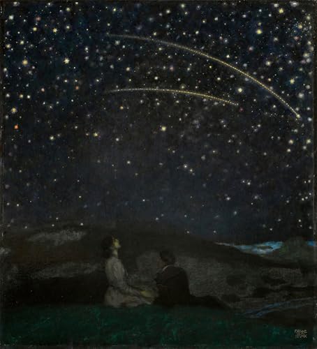 Peinture Étoiles filantes von Stuck Toile Cadre Tableau Moderne Chambre 60x90