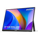 ARZOPA 2.5K Portable Monitor 16" 2560x1600 HDR Kickstand Display, 500nits 8bit QHD USB-C HDMI Laptop Monitor, 16:10 IPS Eye Care External Second Screen for Mac PC Phone PS4/5 Xbox Switch - Z1RC
