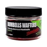 WCB Carp Baits - Dumbells Wafters Hookbait - Carp Bait - Ideal for Carp Fishing (Red - Strawberry Flavor)