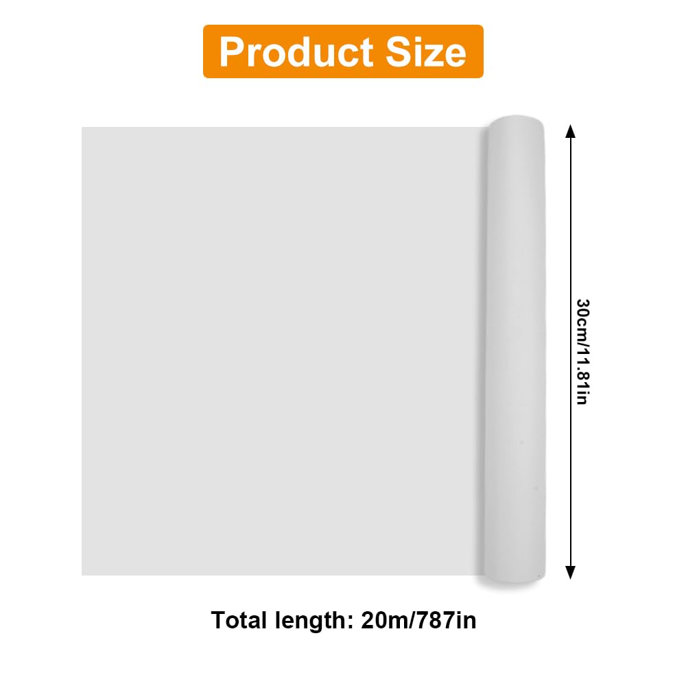 Rotolo Carta Da Lucido 20m X 30cm - Trasparente 26g/m² Per Disegno, Trasferimenti E Artigianato - Foto 5