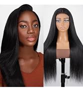 Docrit Invisible Scalp-Melting 5X5 HD Closure Wig Human Hair - Super Glueless Silky Straight, 0.1...