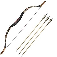 Arc Recourbé Traditionnel MILAMU 20-35 Lbs Bois Résine, Démontable Pour Chasse Ou Cheval