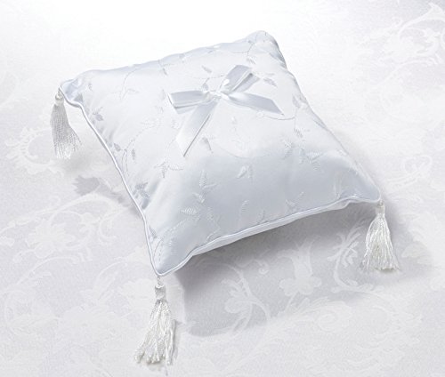 Lillian Rose White Satin Wedding Ring Pillow