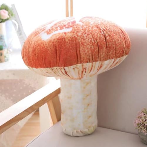 EHOTONG Creative 3D Mushroom Throw Pillows Funny Food Pillow Plush Toys, 15'