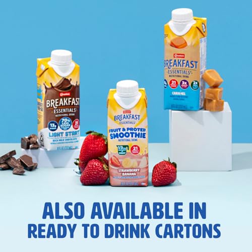 Carnation Breakfast Essentials Powder Drink Mix, Rich Milk Chocolate, 22 Count Box of Packets (Packaging May Vary)