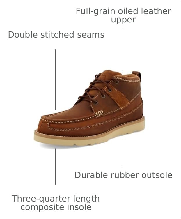 Image of Twisted X Men's 4 inch Wedge Sole Boot, Round Toe