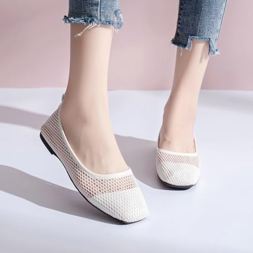 Women's Flats Shoes Breathable Casual Ballet Flats Womens Mesh Washable Dress Shoes Comfortable Slip on Loafers for Women 20254
