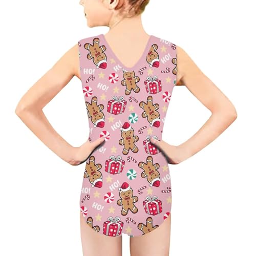 Image of KEIAHUAN Gymnastics Leotards for Girls Sleeveless Bodysuit Dance Leotards Performance Costume