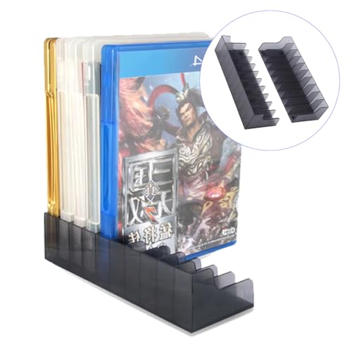 Joyzan Joyzan Game Card Storage Rack, Game Disk Display Bracket Multi Functional CD Disc Holder Box Organizer Plastic Cards Stand Video Gaming Capacity Accessories Shelf Tower Switch PS5 PS4 Tabletop - Thumbnail 4
