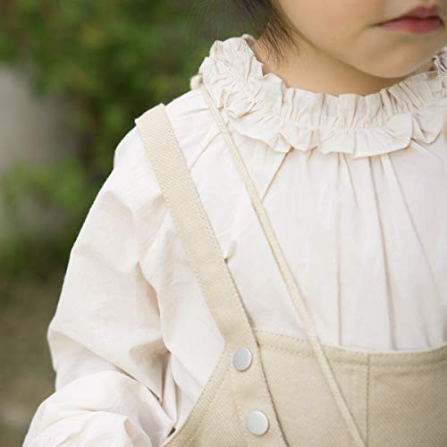Image of Little Kids Girls Autumn Long Sleeve Shirt Toddler Peter Pan Lace Trim Blouse