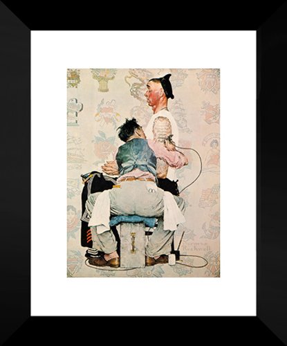 The Tattooist 20x24 Framed Art Print by Norman Rockwell
