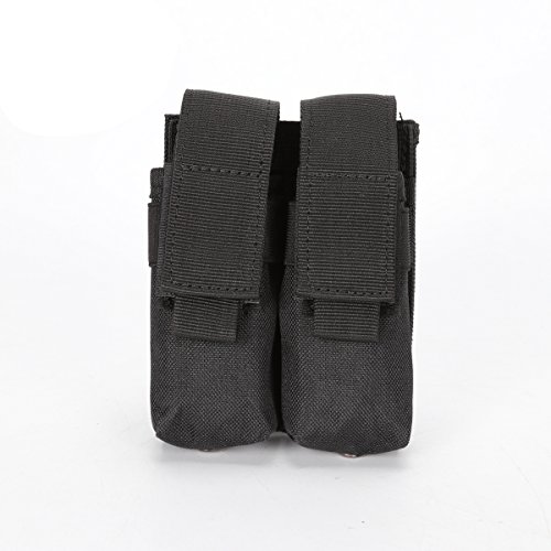 Nehostertfy Tactical Double Pistol Magazine Pouch Mag Holder (Black) #TOP1