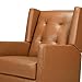 daVinci Maddox Glider Recliner Nursery Chair - GREENGUARD Gold & Certi-PUR US Certified - Ultra Cozy 360° Swivel Rocker Recliner - Versatile Glider Rocking Chair for Nursery & Living Room - Vegan Tan