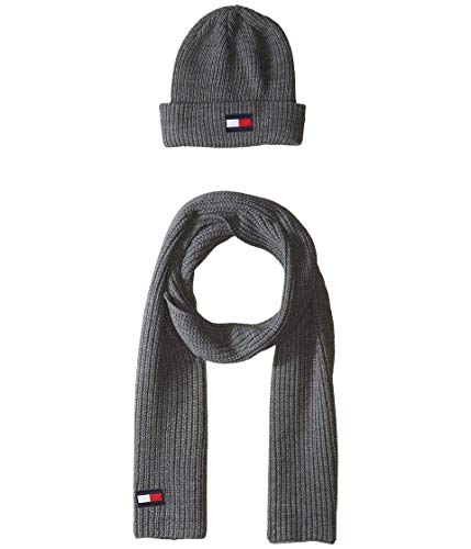 Tommy Hilfiger メンズ 帽子とスカーフセット US サイズ: One Size カラー: グレー
