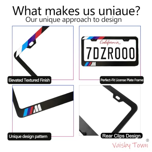 Image of License Plate Frames Cover Compatible with BMW Exterior Accessories