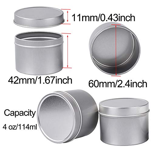 AOFOX 30 pezzi 4 once forme di candela in metallo