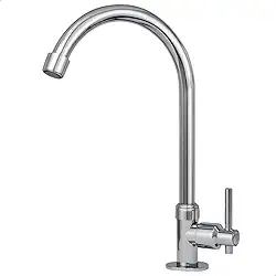 Torneira Pia Lavatório Banheiro Lavabo SOFTINOX em Metal Inox Alta com Bica Móvel 360°– Instalação de Bancada, 1/4 de Volta e Bico Arejador