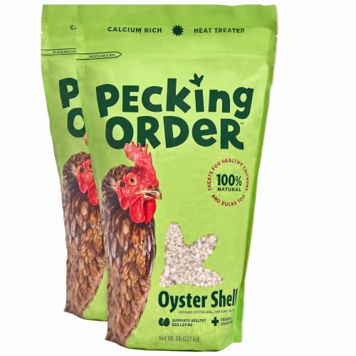 Pecking Order Oyster Shell, Calcium Supplement, Laying Hens | Strong Egg Shells | 5 LB | Pack of 2