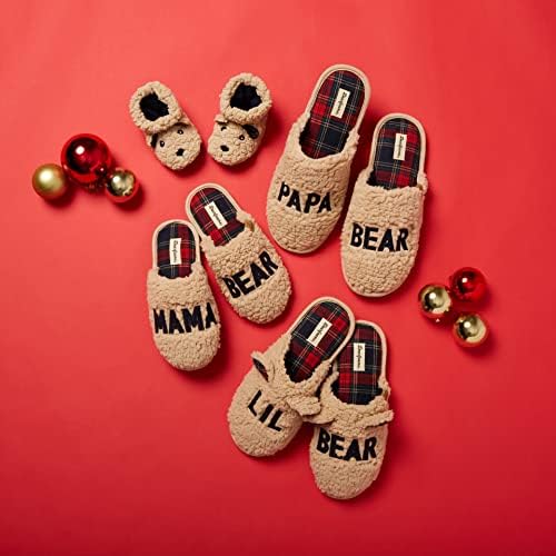 Dearfoams Men's Uncle Bear Slipper, Cream, Small | Image 6
