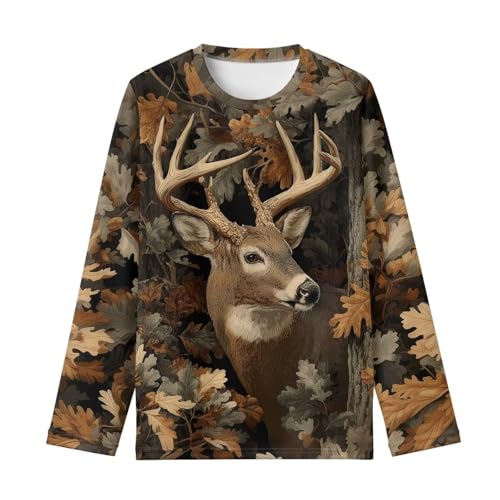 Image of Renewold Boys Girls Tees Kids T-Shirt Long Sleeve Crewneck T Shirts Casual Athletic Tops Clothing for Home School Travel