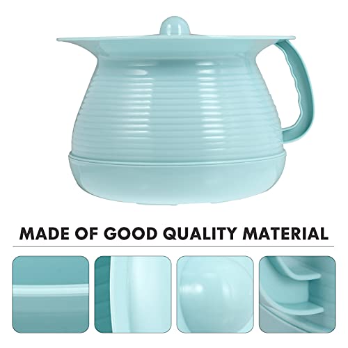 Cabilock Unisex Chamber Pot With Lid Spittoon Chamber Bucket Plastics Bedpan Seat Urinal Toilet Household Night Urine Jug For Men Women Elderly Kids (Sky- Blue) #TOP1